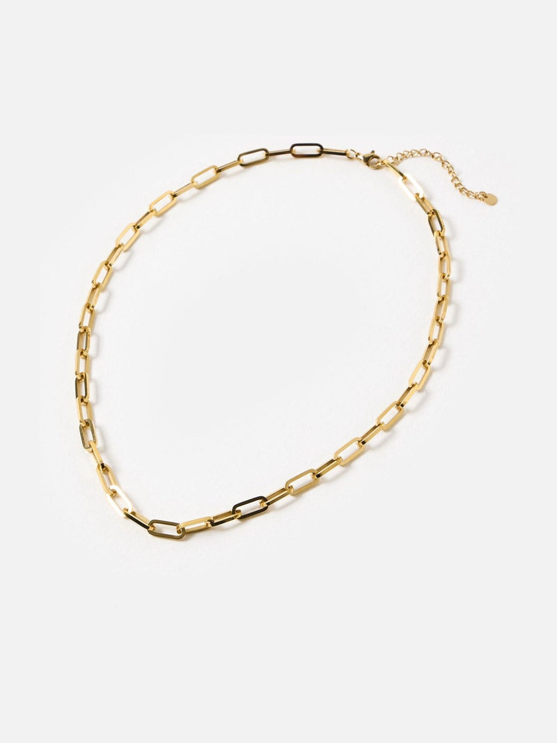 Oliver Bonas gold paperclip chain necklace - British product