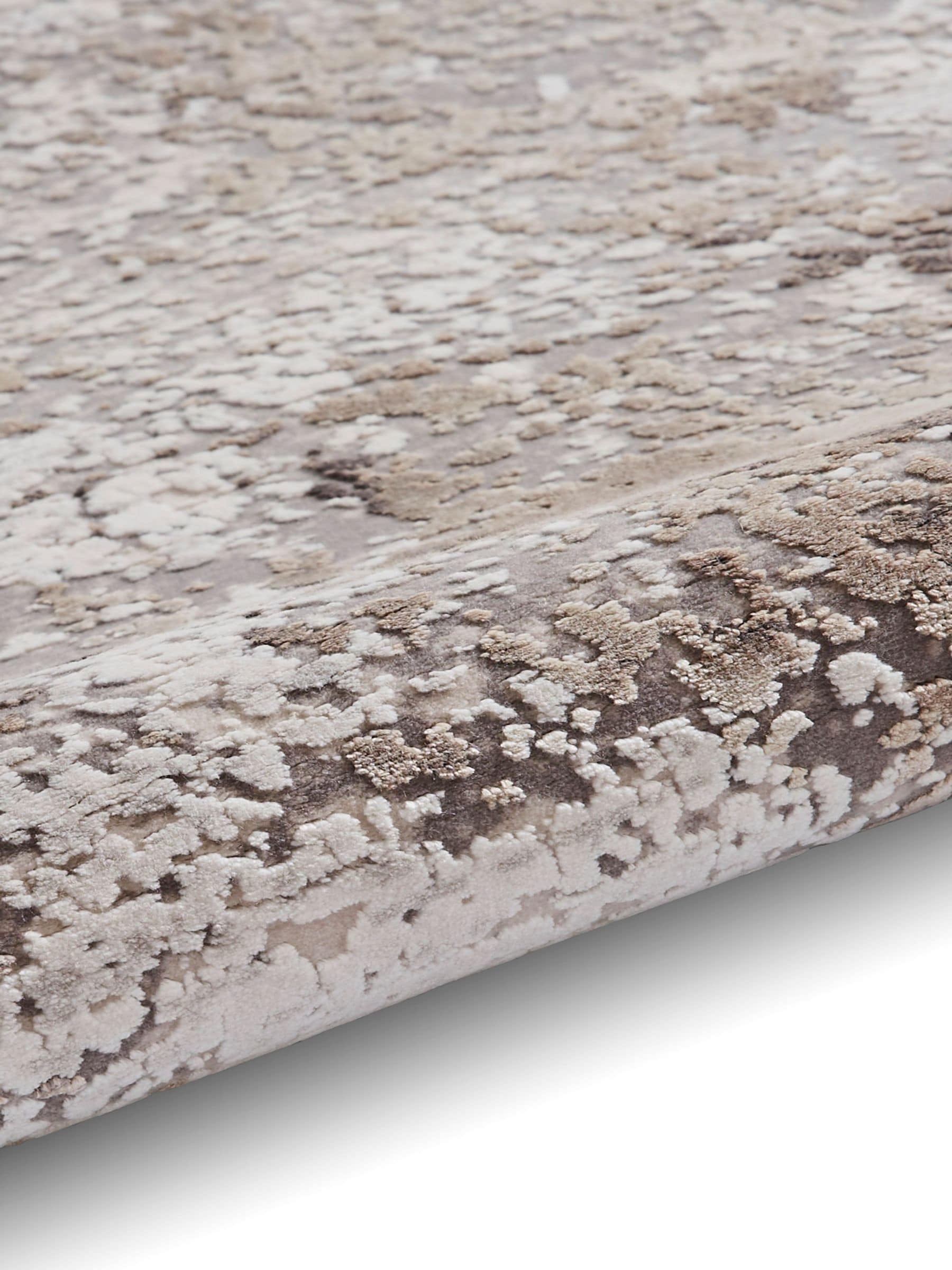 Think Rugs Beige Bellagio modern abstract rug, UK version