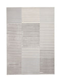 Think Rugs Grey Apollo 2681 modern linear rug, imported from the UK