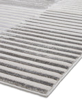 Think Rugs Grey Apollo 2681 modern linear rug, imported from the UK