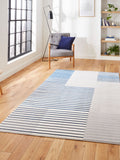 Think Rugs Apollo grey modern linear rug, imported from the UK