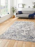 Think Rugs Navy Apollo modern abstract rug, imported from the UK