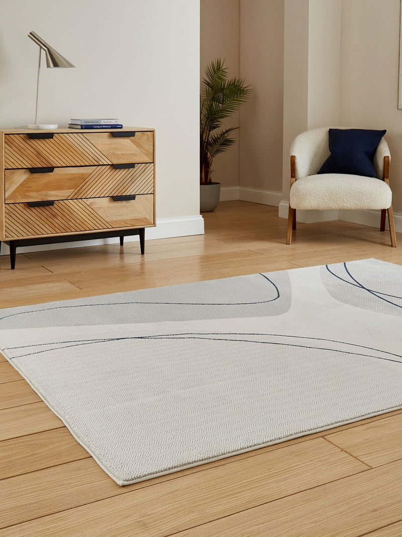 Think Rugs Grey Apollo E9974 modern abstract rug, imported from the UK