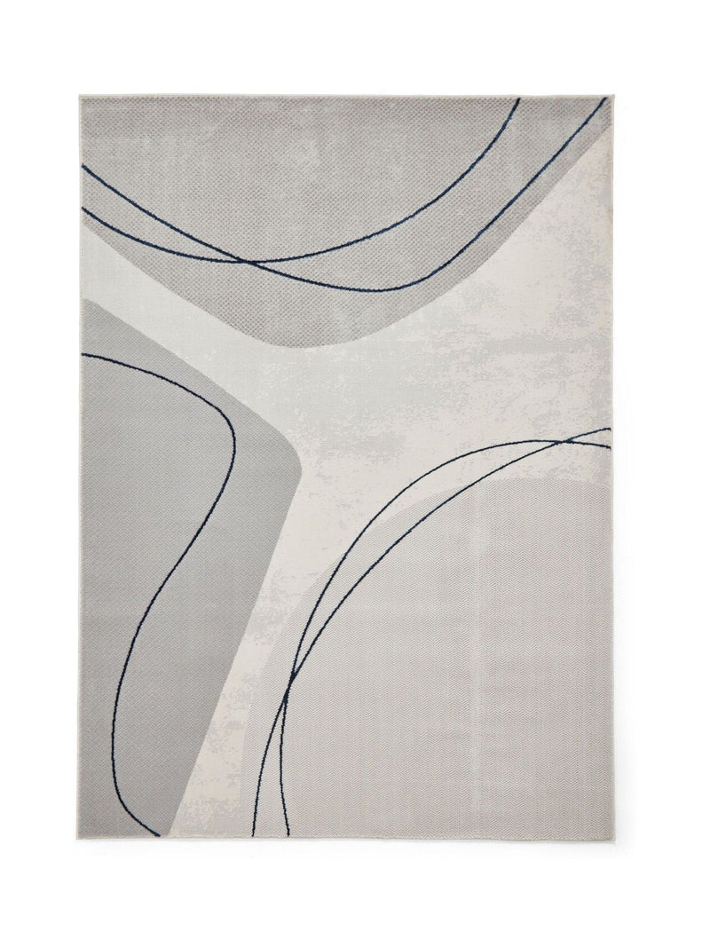 Think Rugs Grey Apollo E9974 modern abstract rug, imported from the UK