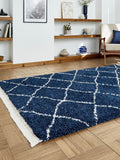 Think Rugs Navy Boho 5413 Berber Rug