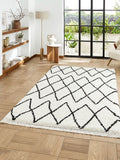 Think Rugs White Boho 8280 Berber Rug