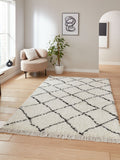 Think Rugs White Boho 5413 Berber Rug