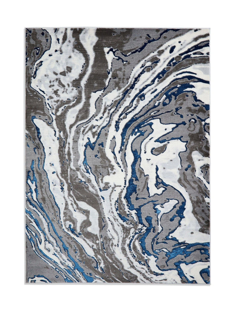 Think Rugs Grey Apollo abstract rug machine-made UK version