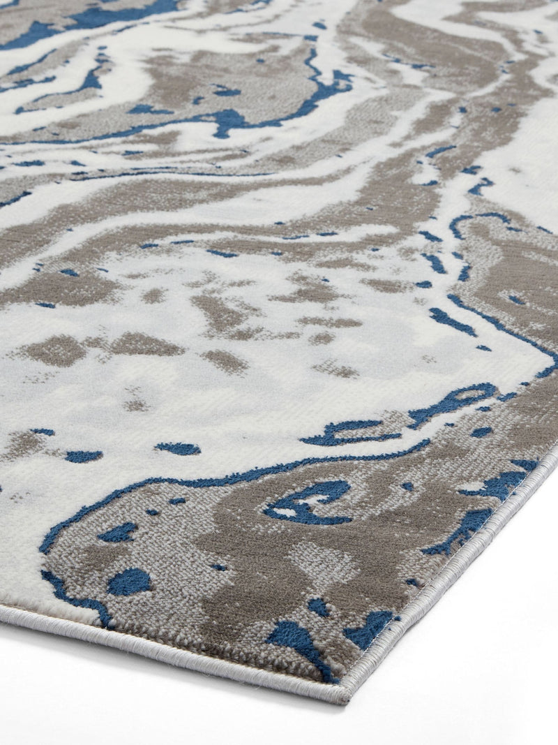 Think Rugs Grey Apollo abstract rug machine-made UK version