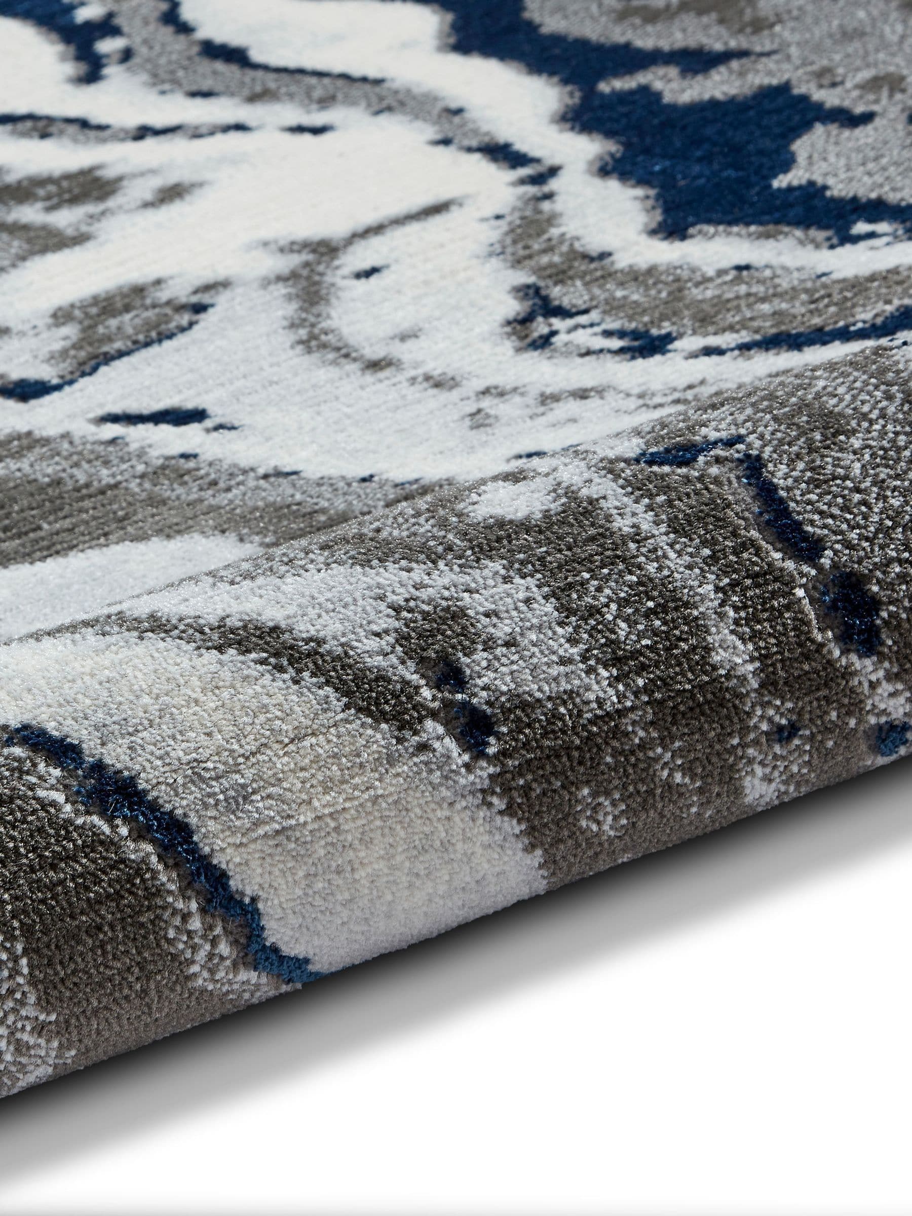 Think Rugs Grey Apollo abstract rug machine-made UK version
