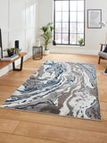 Think Rugs Grey Apollo abstract rug machine-made UK version