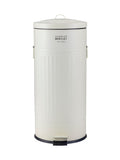 Charles Bentley cream retro pedal bin 30L, UK version