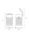 Charles Bentley cream retro pedal bin 30L, UK version