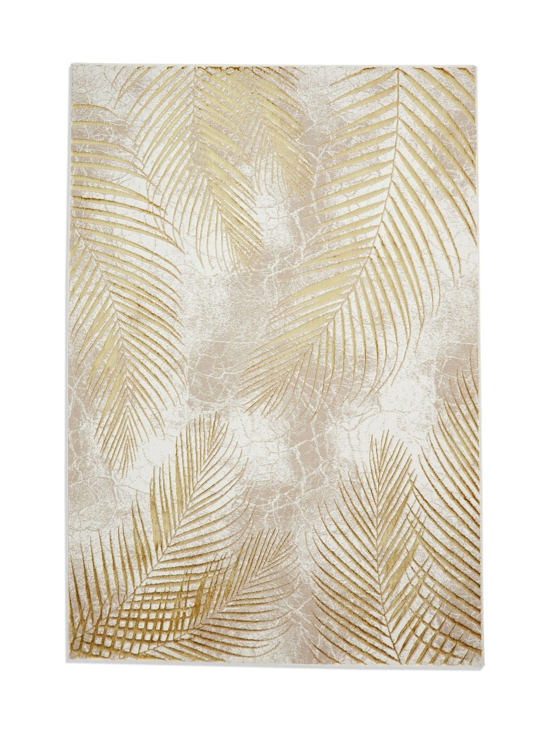Think Rugs Creation botanical rug beige 50051, UK version
