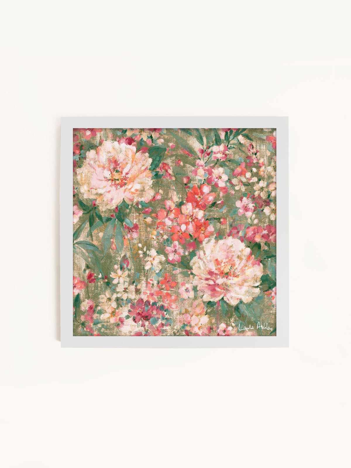 Laura Ashley Pink Mayville floral wall art frame, imported from the UK