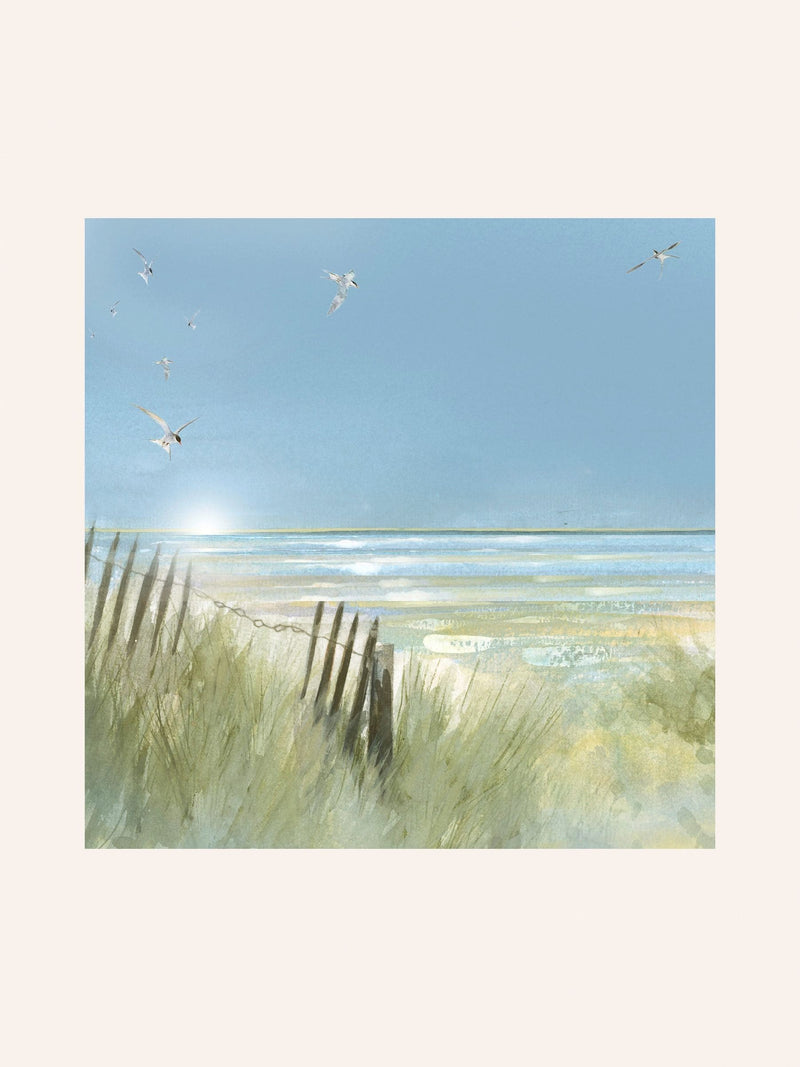 Laura Ashley Blue Beach Walk wall art frame (British brand)