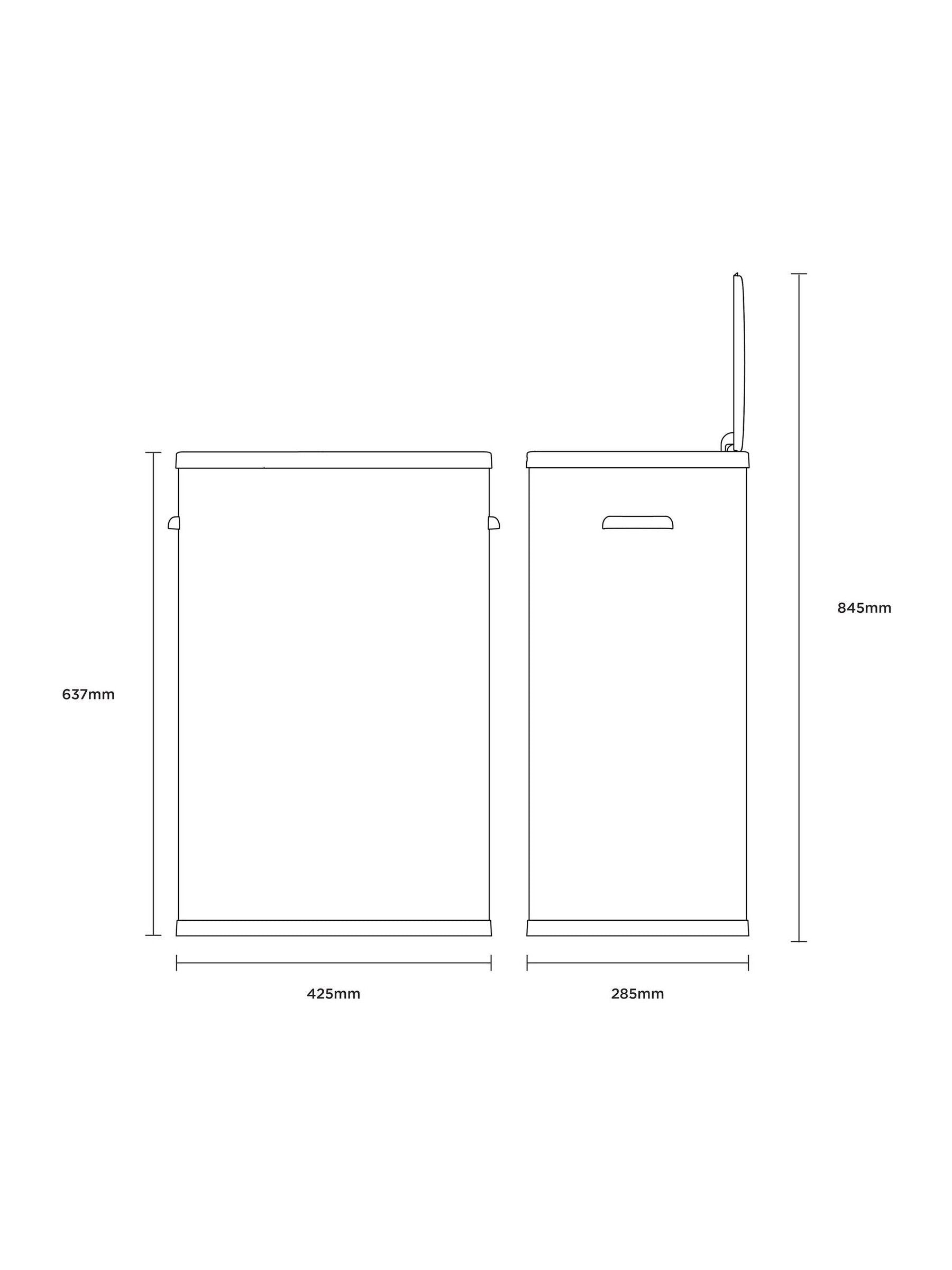 Charles Bentley 55 litre touch kitchen bin, UK version