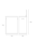 Charles Bentley 55 litre touch kitchen bin, UK version