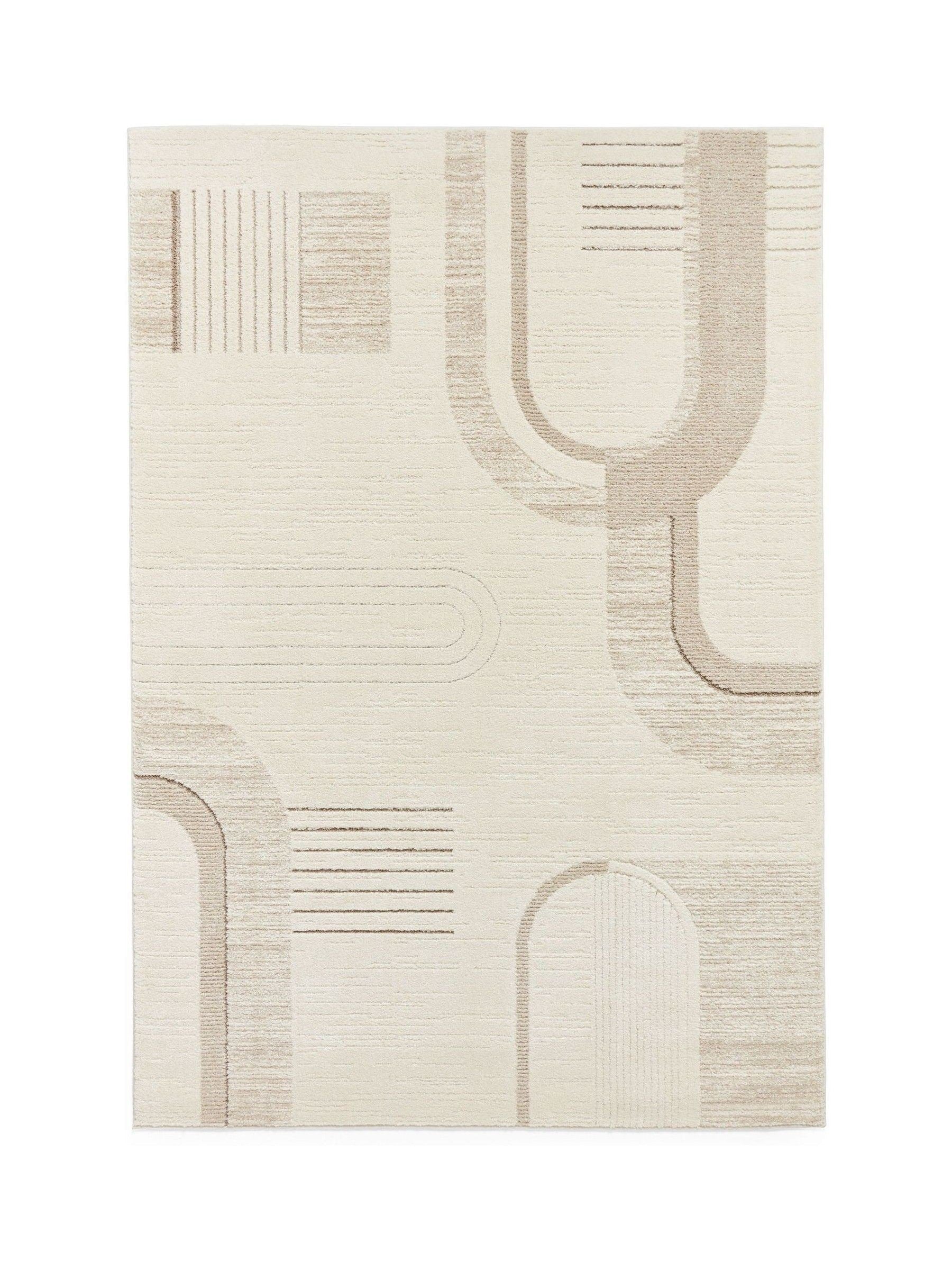Think Rugs Elio beige modern abstract rug, UK version