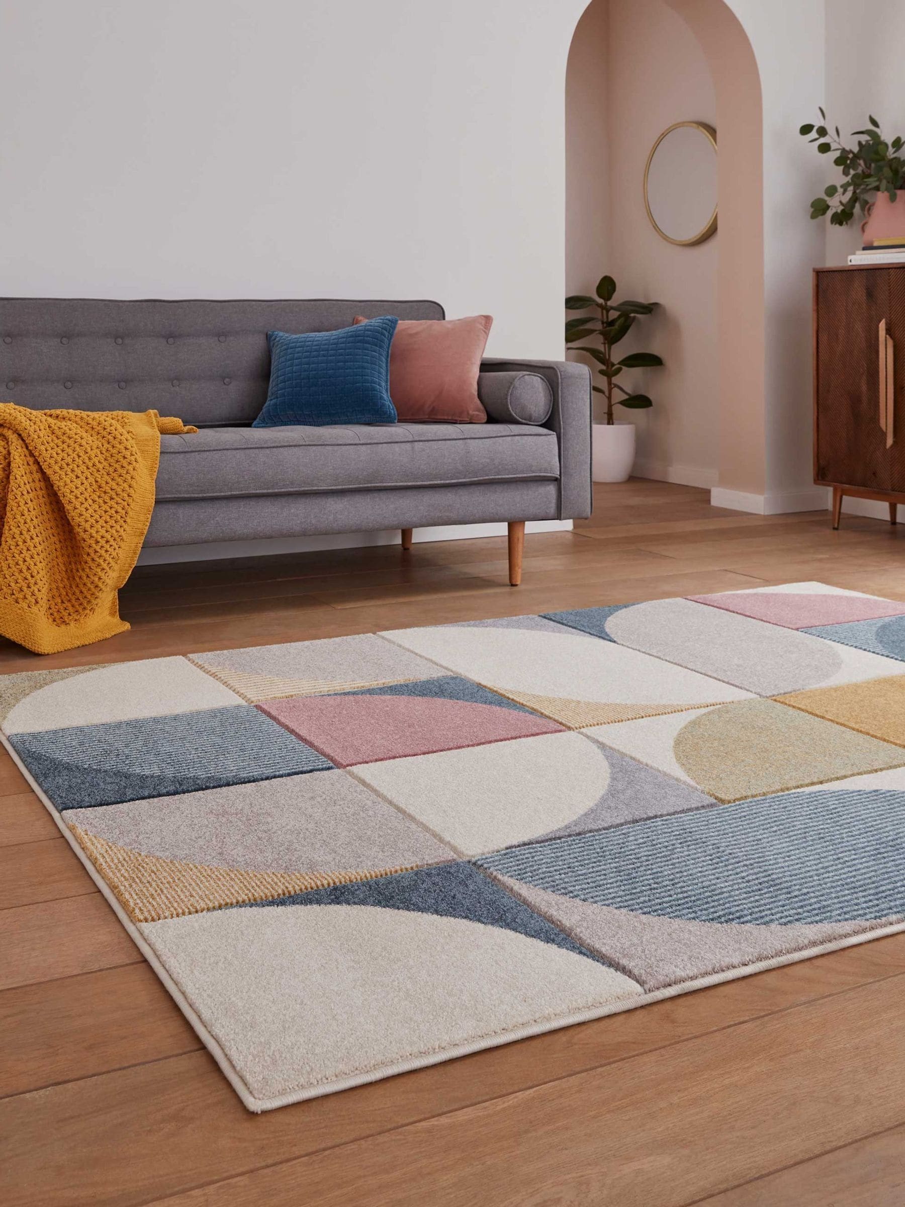 Think Rugs Matrix modern geometric rug (British brand)