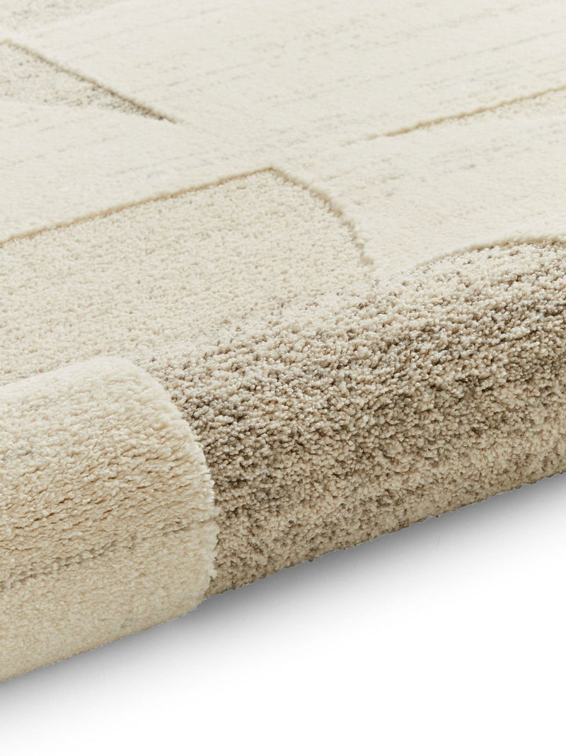 Think Rugs Elio beige modern abstract rug, UK version