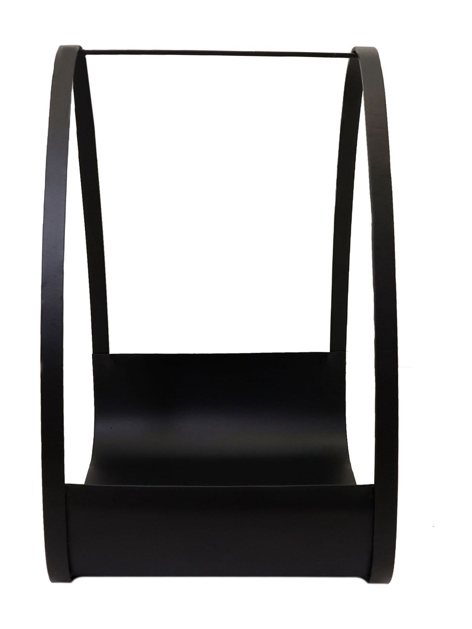 Snug black larch log holder, imported from the UK