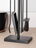 Snug Black Redwood fireside companion set (British brand)