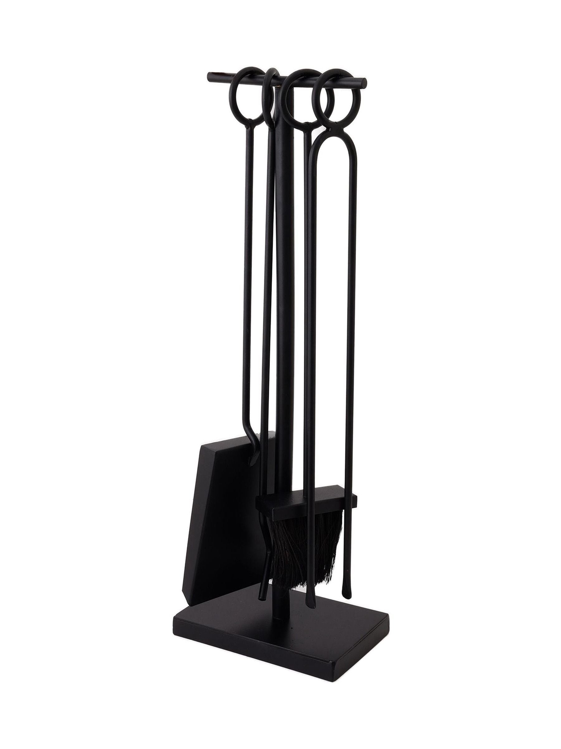 Snug Black Redwood fireside companion set (British brand)