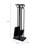 Snug Black Redwood fireside companion set (British brand)