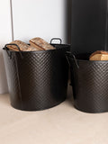 Snug Black Large Willow Fireside Log Bucket
