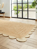 Think Rugs jute rug Natural Savannah Scallop, imported from the UK