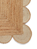 Think Rugs jute rug Natural Savannah Scallop, imported from the UK