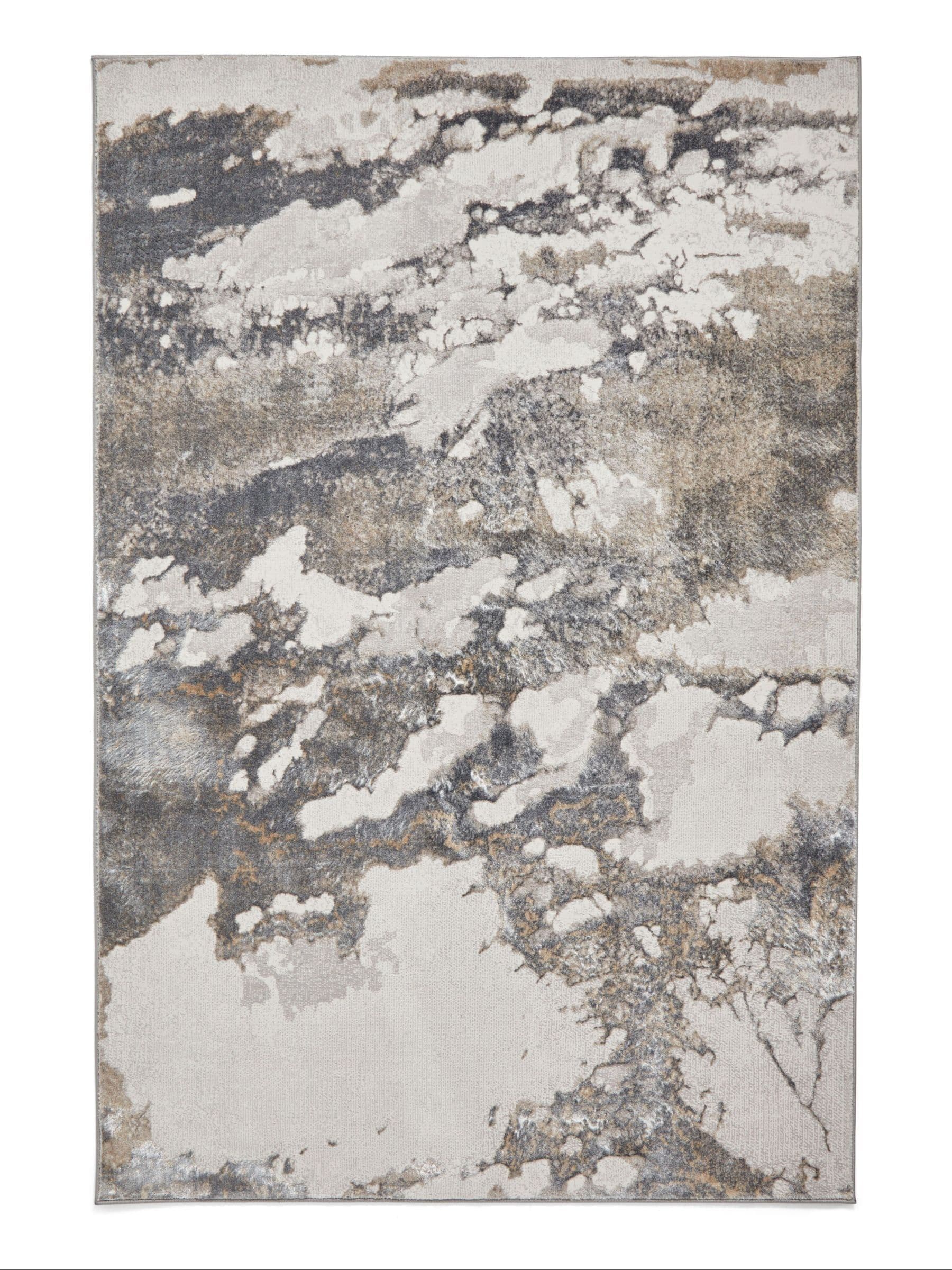 Think Rugs Silver Tidal TL68C modern abstract rug (British brand)