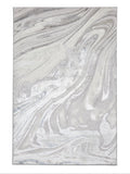 Think Rugs Silver Tidal modern abstract rug - British product