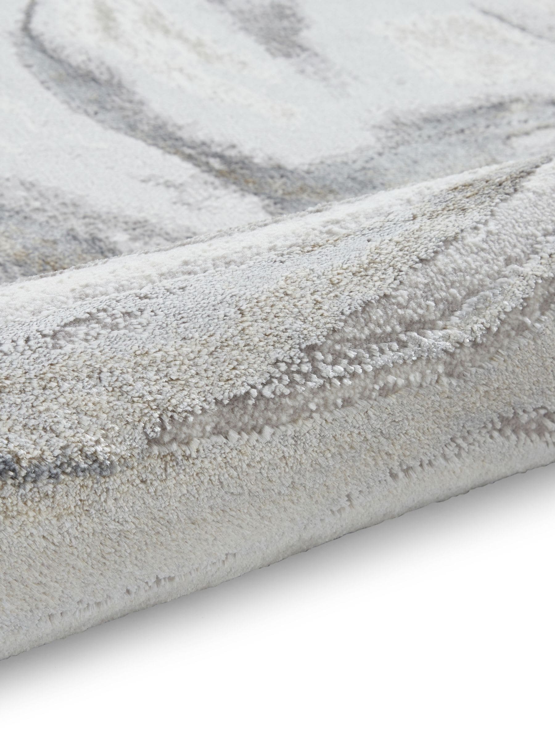 Think Rugs Silver Tidal modern abstract rug - British product