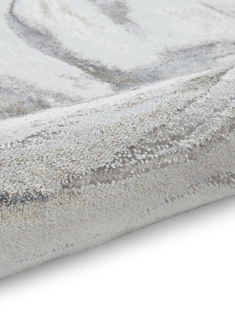 Think Rugs Silver Tidal modern abstract rug - British product