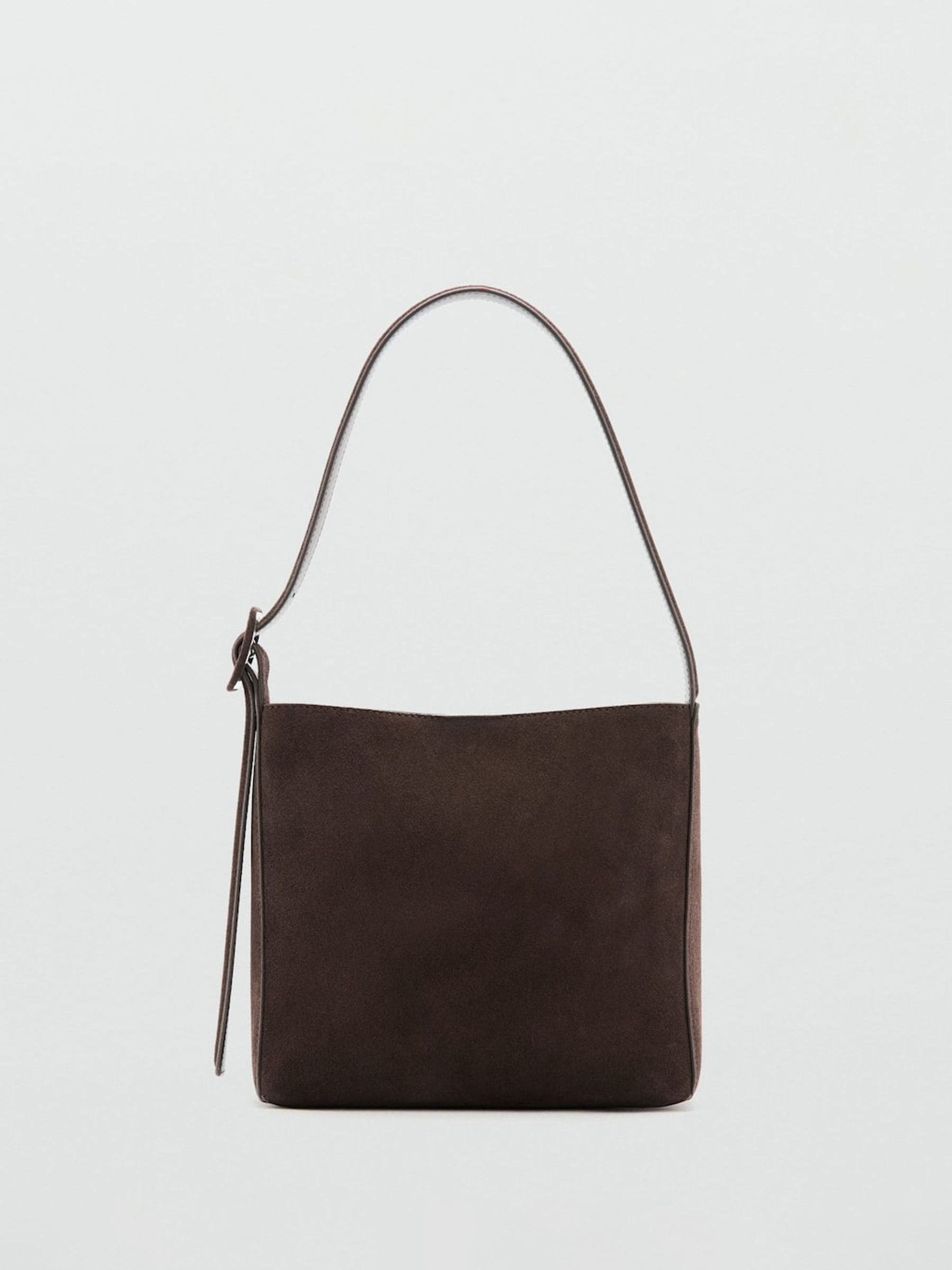 Mango brown suede shoulder bag medium (British brand)
