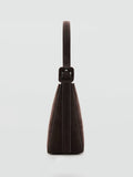 Mango brown suede shoulder bag medium (British brand)