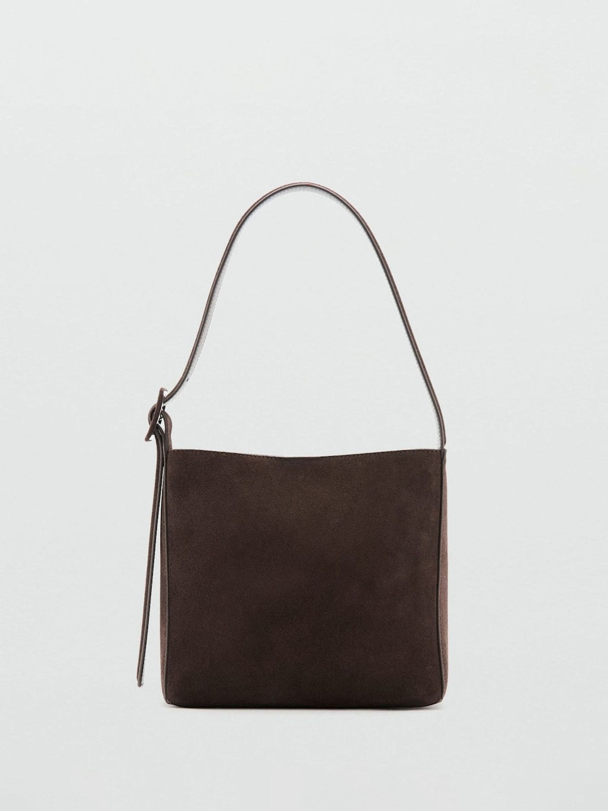 Mango brown suede shoulder bag medium (British brand)