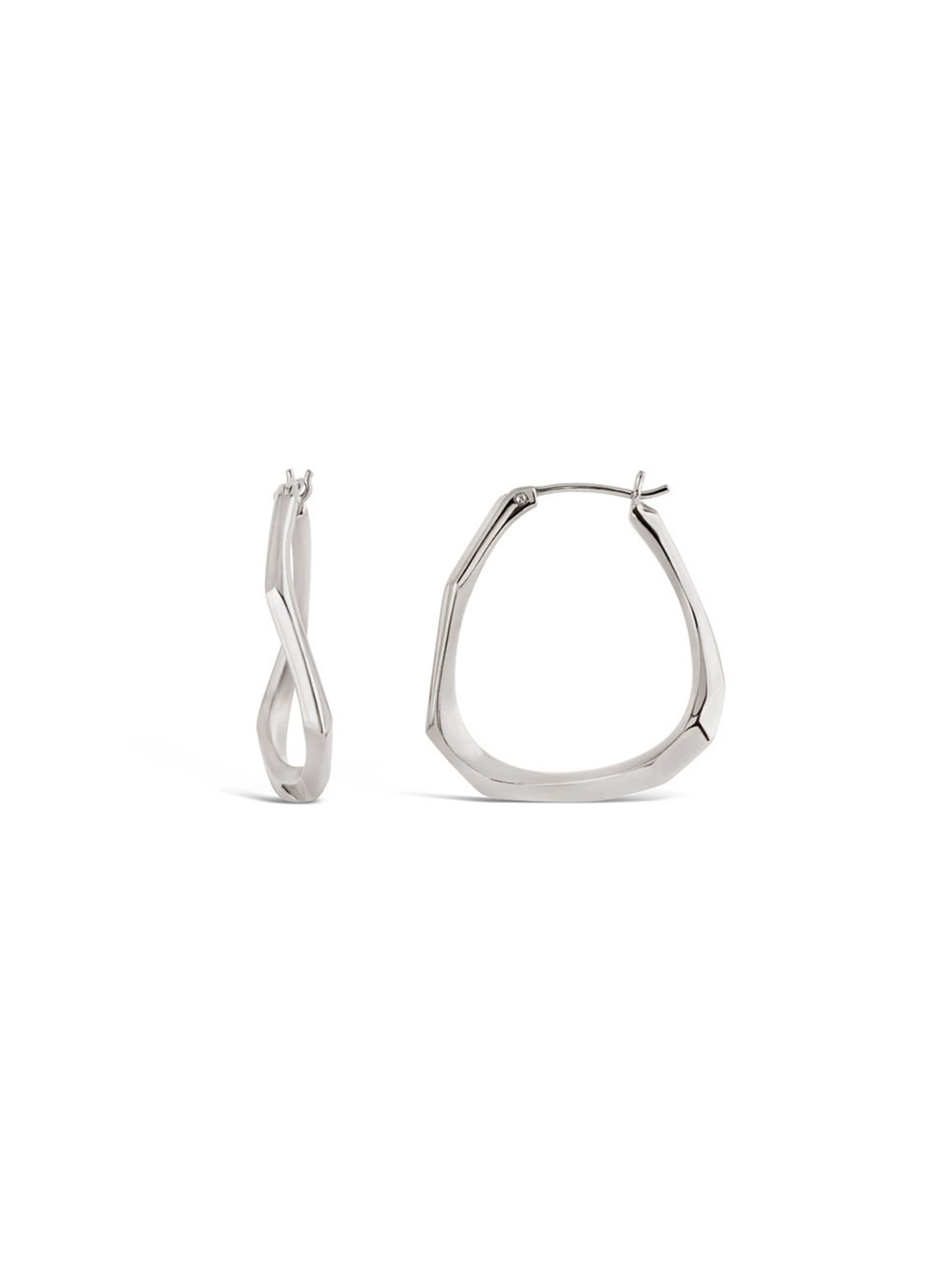 Dinny Hall Thalassa medium hoop earrings sterling silver, imported from the UK