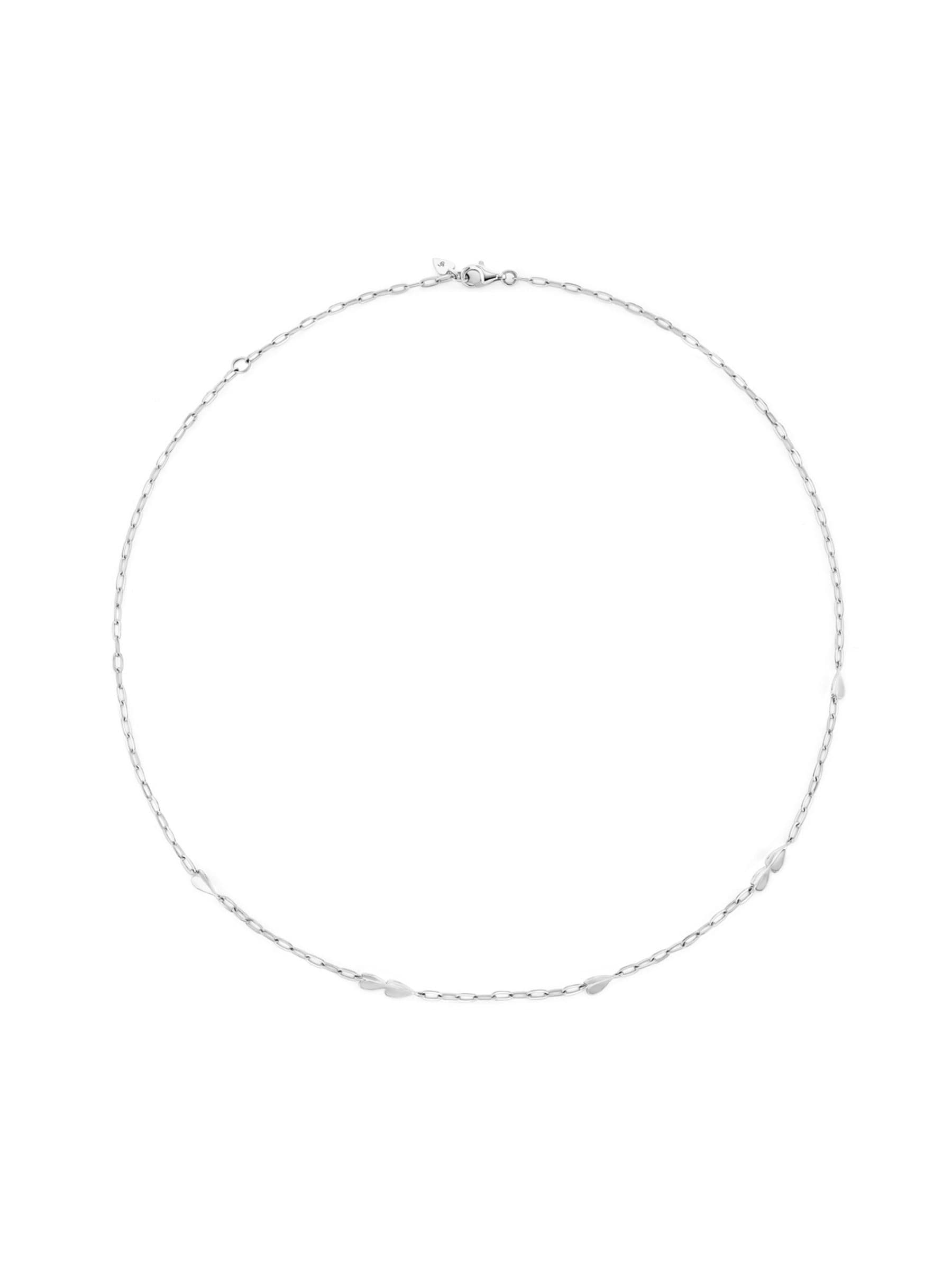 Dinny Hall sterling silver folded heart chain necklace, UK version
