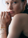 Dinny Hall gold tone Toro drop hoop earrings - British product