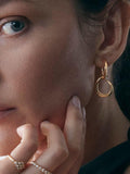 Dinny Hall gold tone Toro drop hoop earrings - British product
