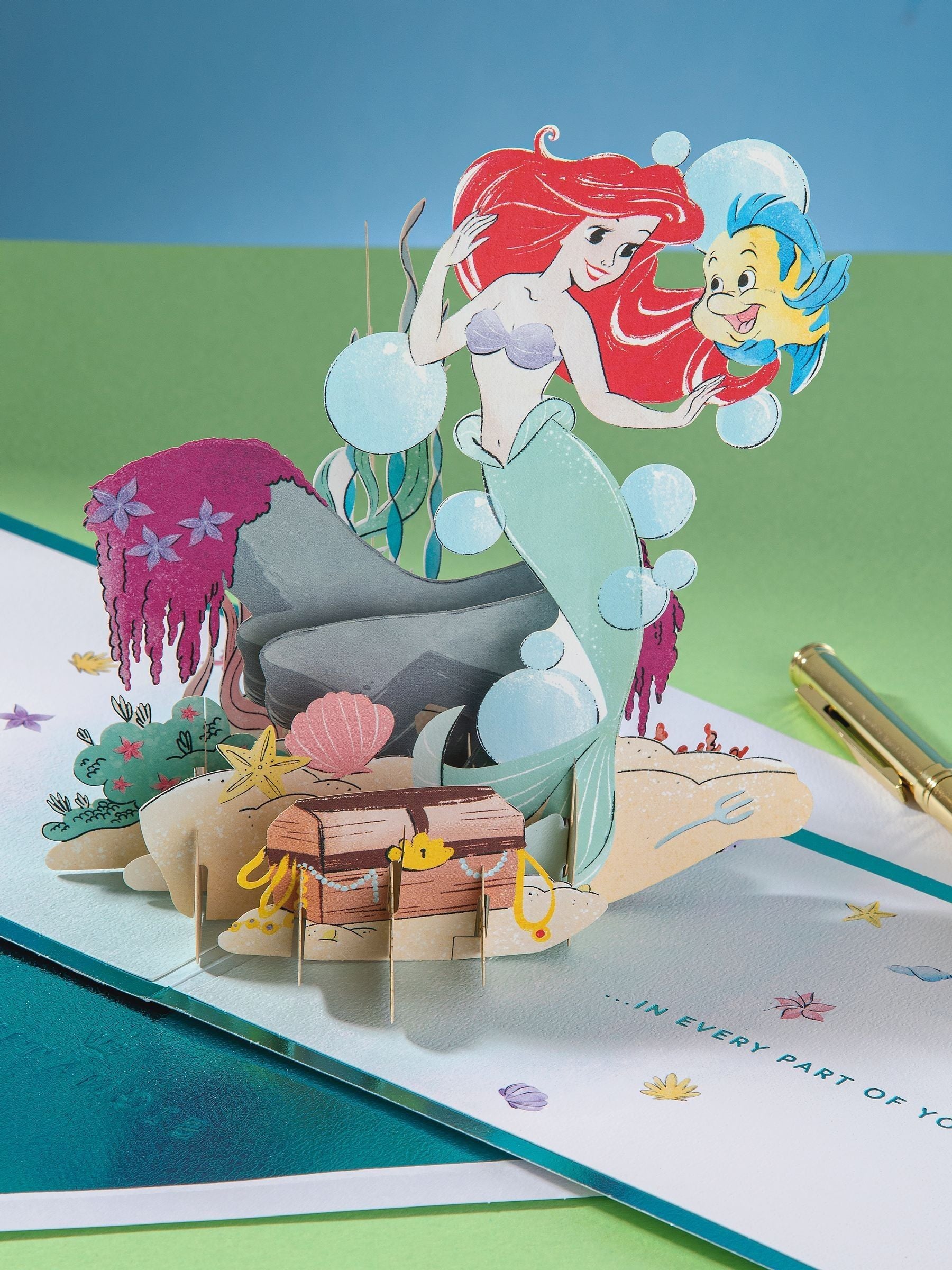 Hallmark Disney The Little Mermaid pop-up greeting card, imported from the UK