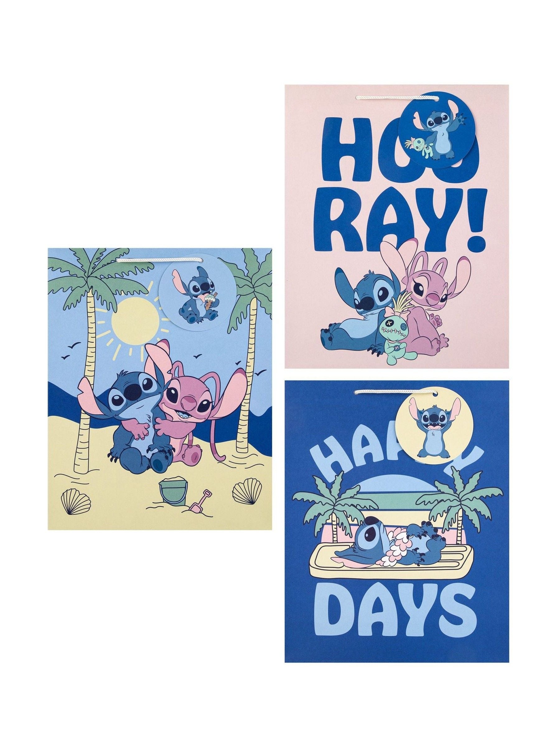Hallmark Lilo & Stitch large gift bags 3-pack, imported from the UK