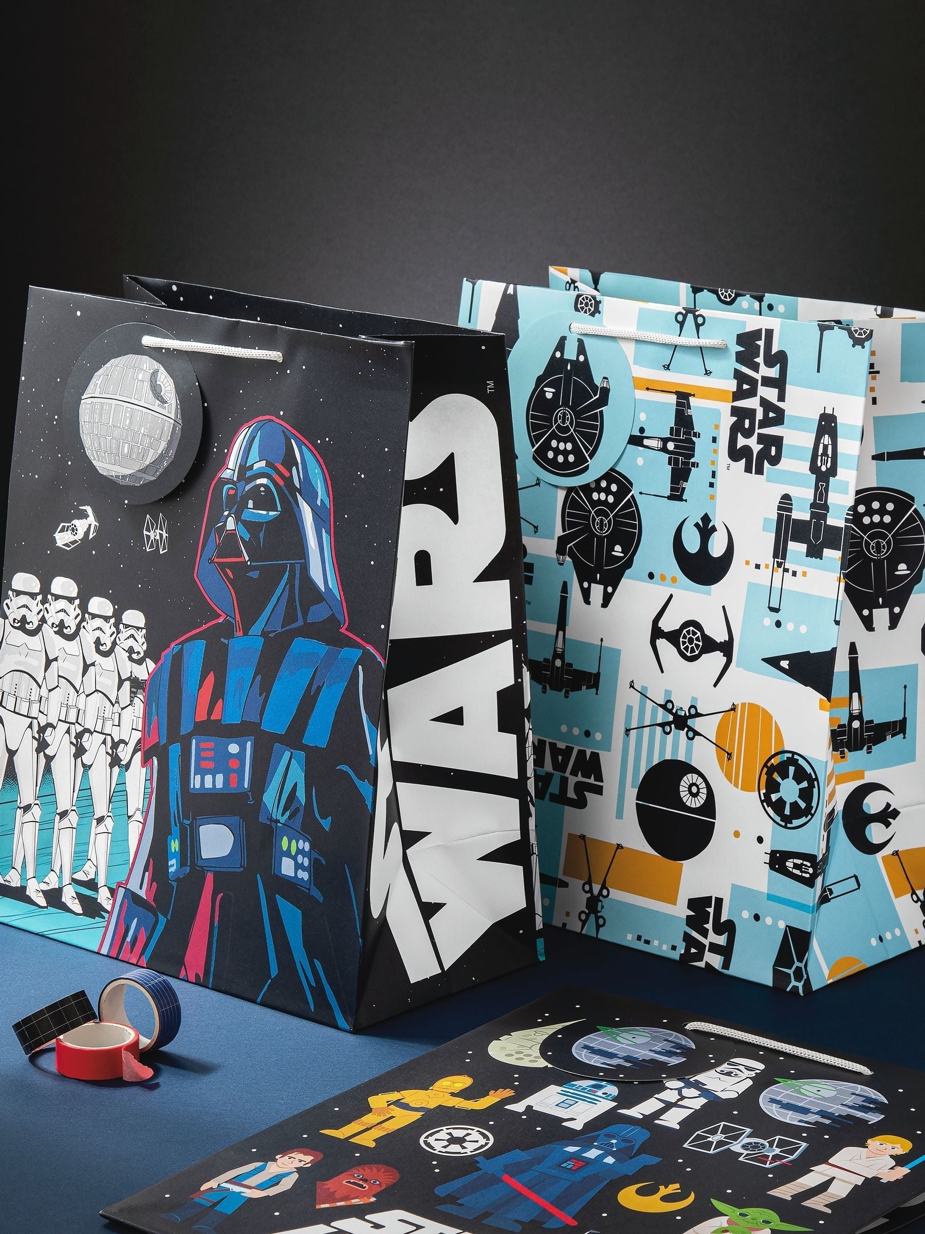 Hallmark Star Wars large gift bags pack of 3 (British brand)