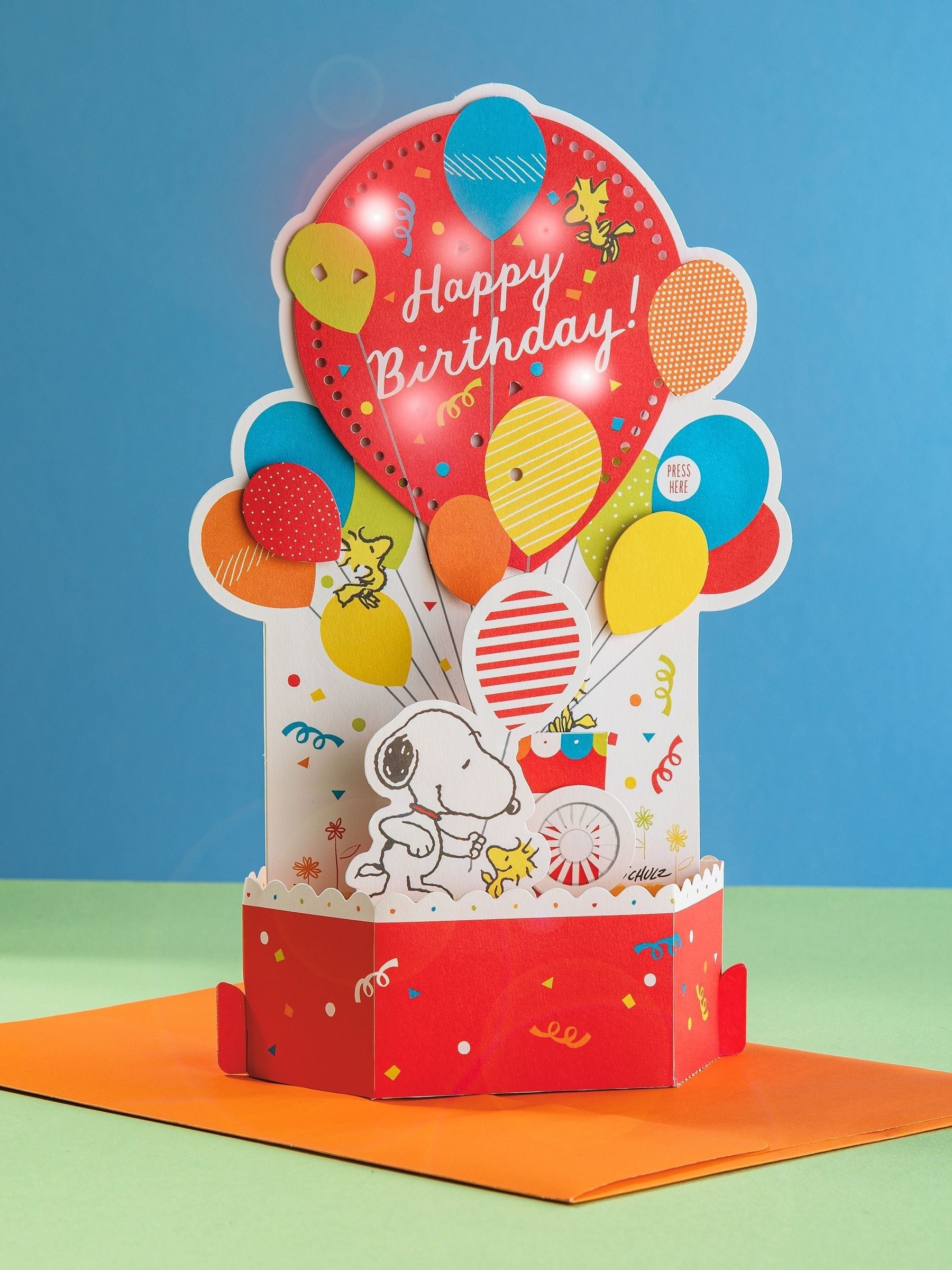 Hallmark Snoopy pop-up musical birthday card (British brand)