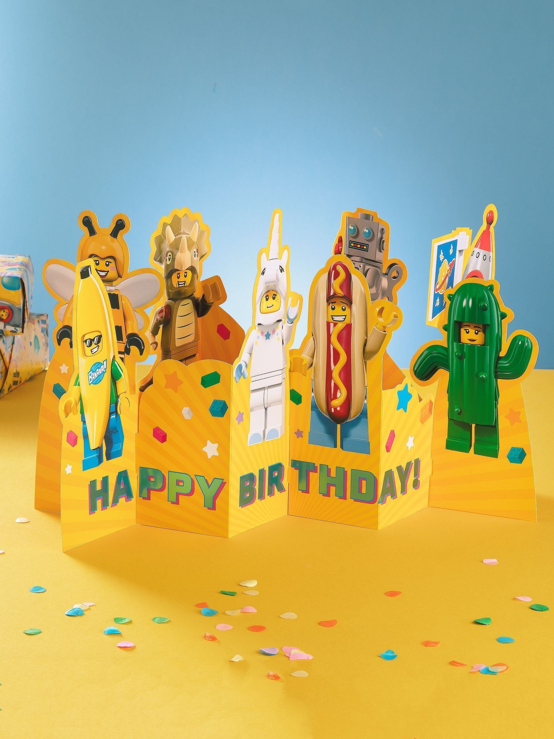 Hallmark LEGO 3D pop-up birthday card, imported from the UK