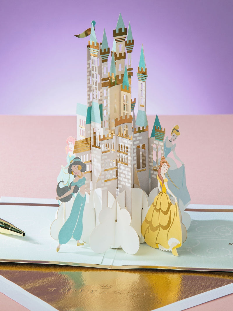 Hallmark Disney Princesses pop-up card with castle (British brand)