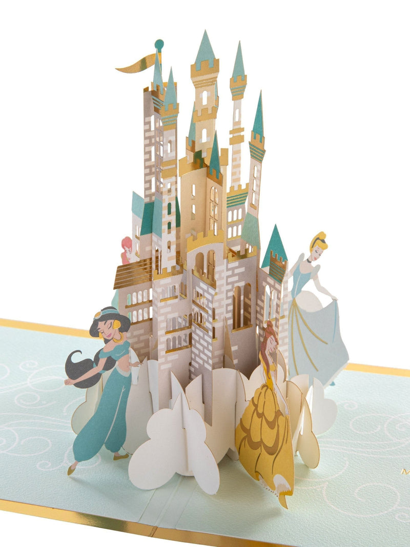 Hallmark Disney Princesses pop-up card with castle (British brand)